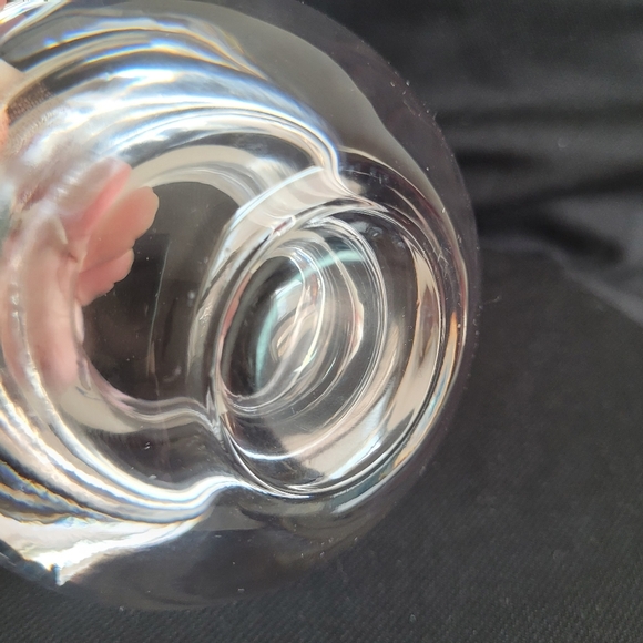 Elegant Clear Glass Bowl Heavy Art Glass Trinket Dish Votive Tealight - Picture 5 of 9